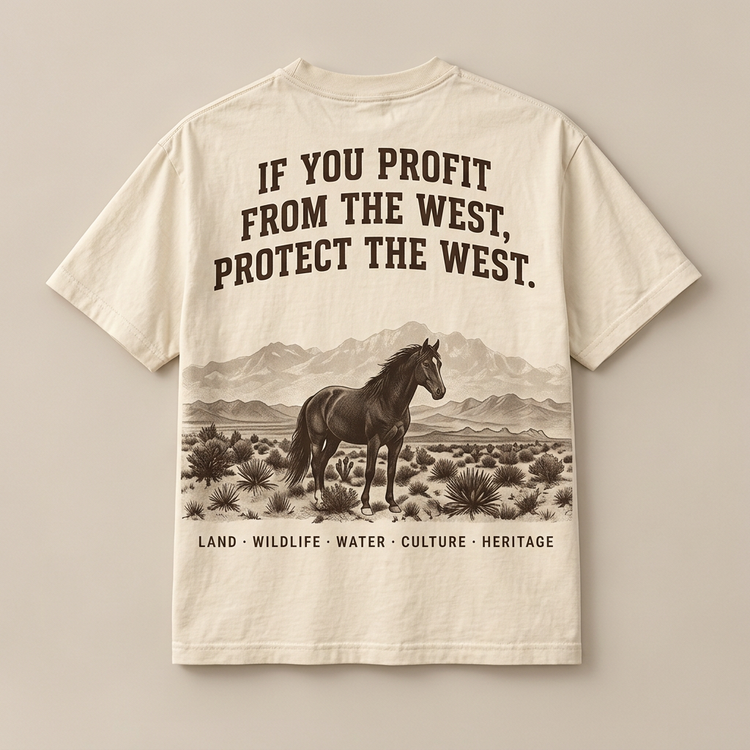 Protect the West tee, back print